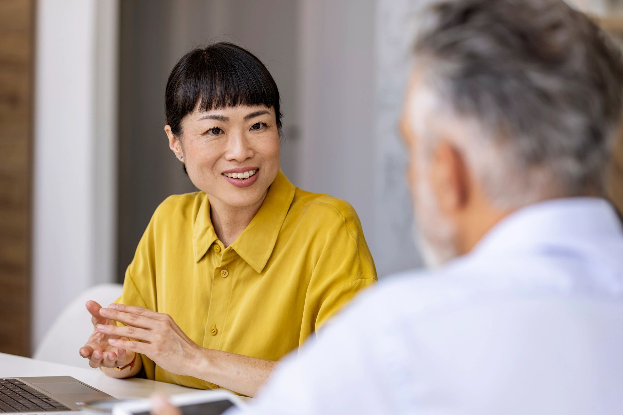 professional female counselor modern office